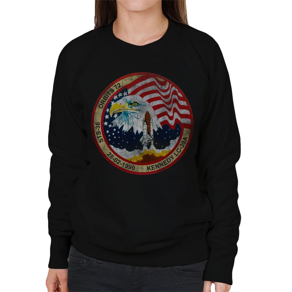 NASA STS 36 Atlantis Mission Badge Distressed Women's product image 1