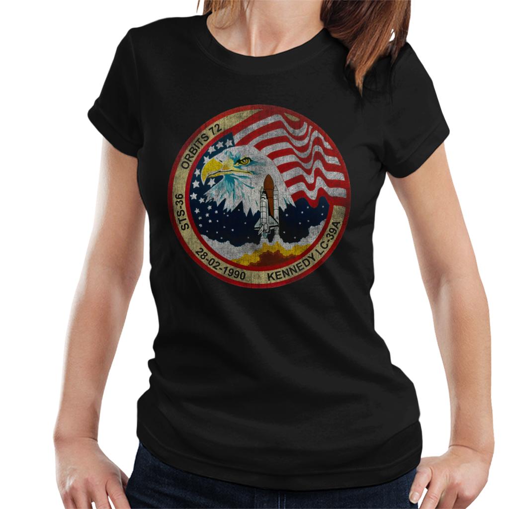 NASA STS 36 Atlantis Mission Badge Distressed Women's product image 1