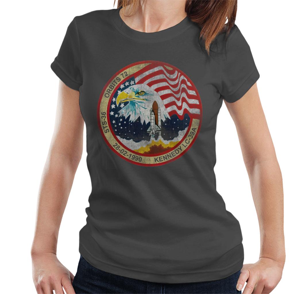 NASA STS 36 Atlantis Mission Badge Distressed Women's product image 4