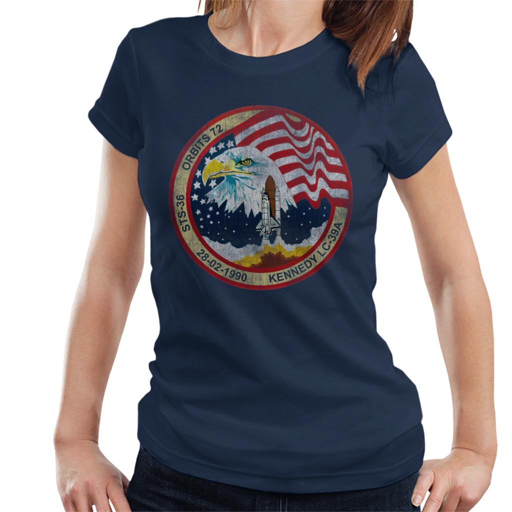 NASA STS 36 Atlantis Mission Badge Distressed Women's product image 6