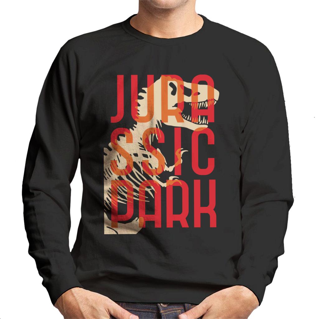 Jurassic Park Oversized Red Text Men's Sweatshirt product image 1