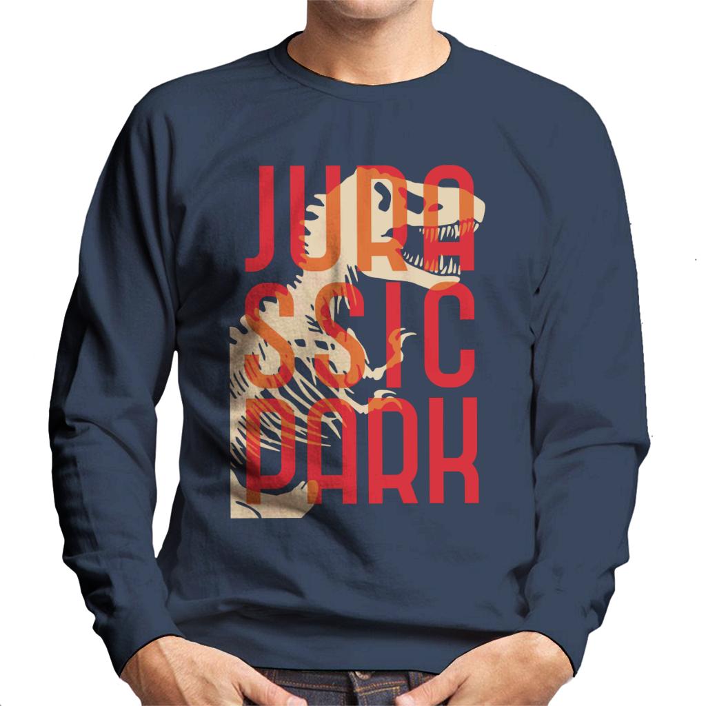 Jurassic Park Oversized Red Text Men's Sweatshirt product image 4