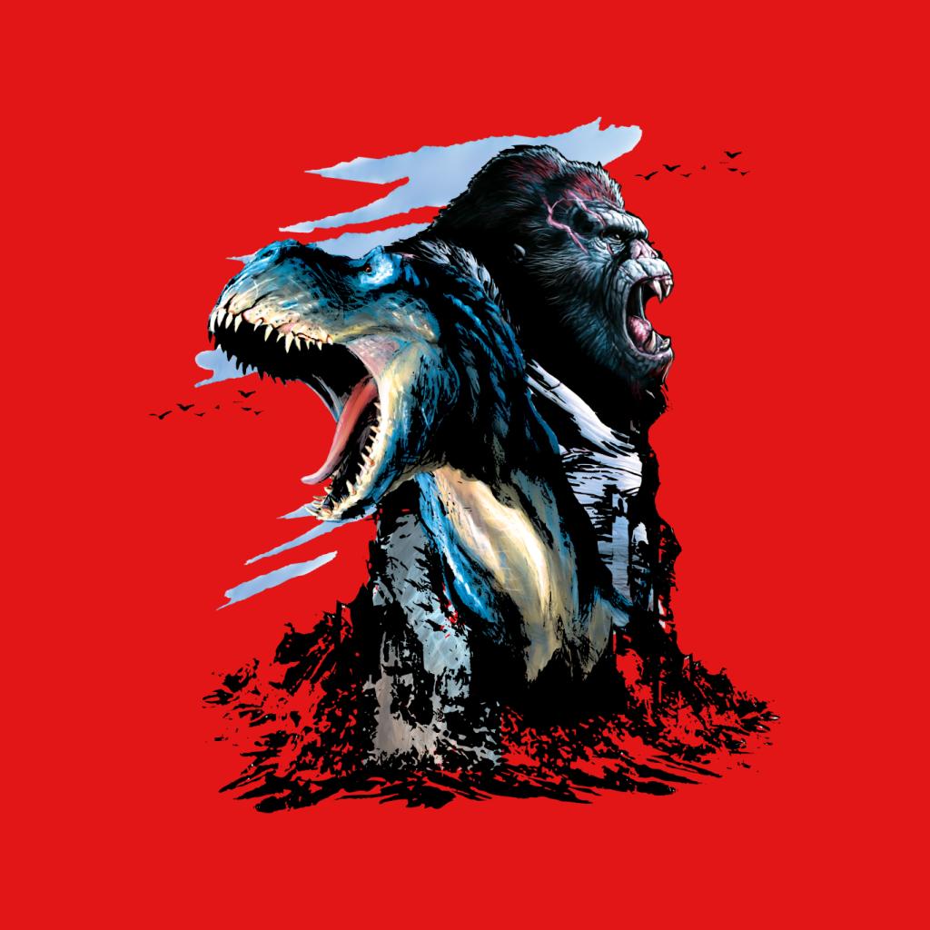 King Kong Vs T Rex Character Heads Women's Sweatshirt product image 5