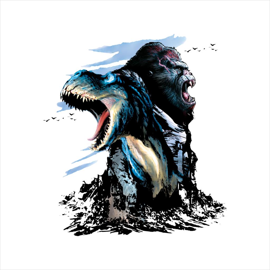 King Kong Vs T Rex Character Heads Women's Sweatshirt product image 2