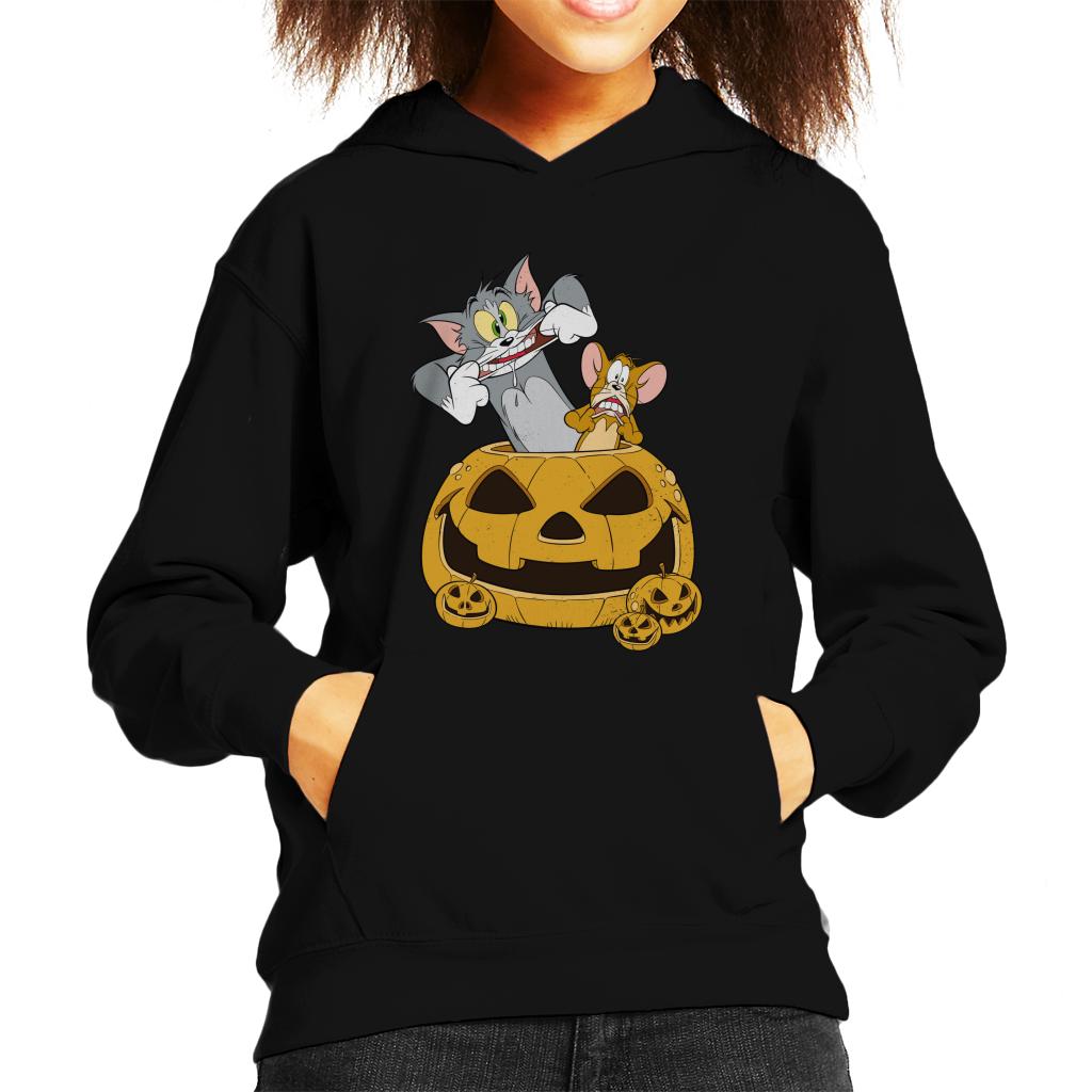 Tom and Jerry Halloween Pumpkin Face Kid's Hooded Sweatshirt product image 1