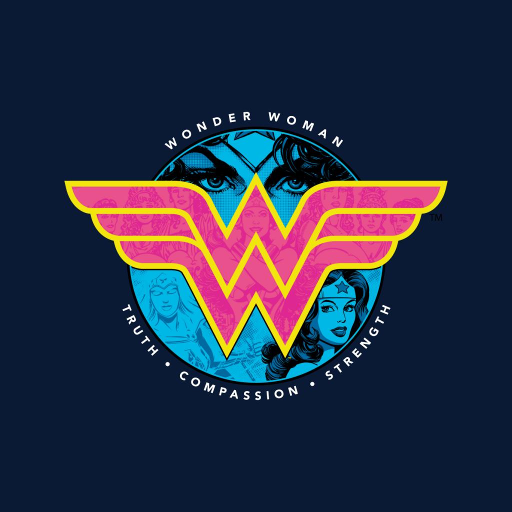 Wonder Woman Truth Compassion Strength Logo Women's Hooded product image 2