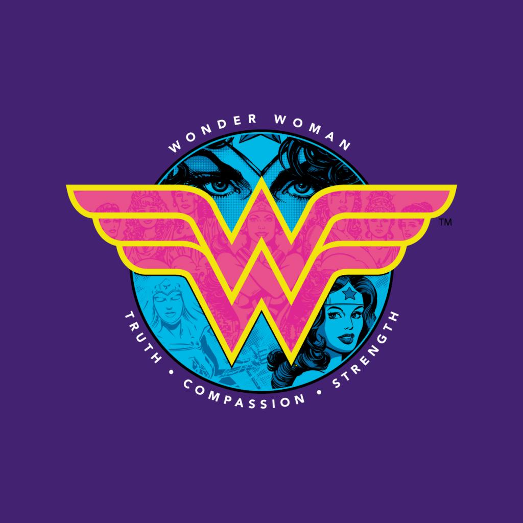 Wonder Woman Truth Compassion Strength Logo Women's Hooded product image 5