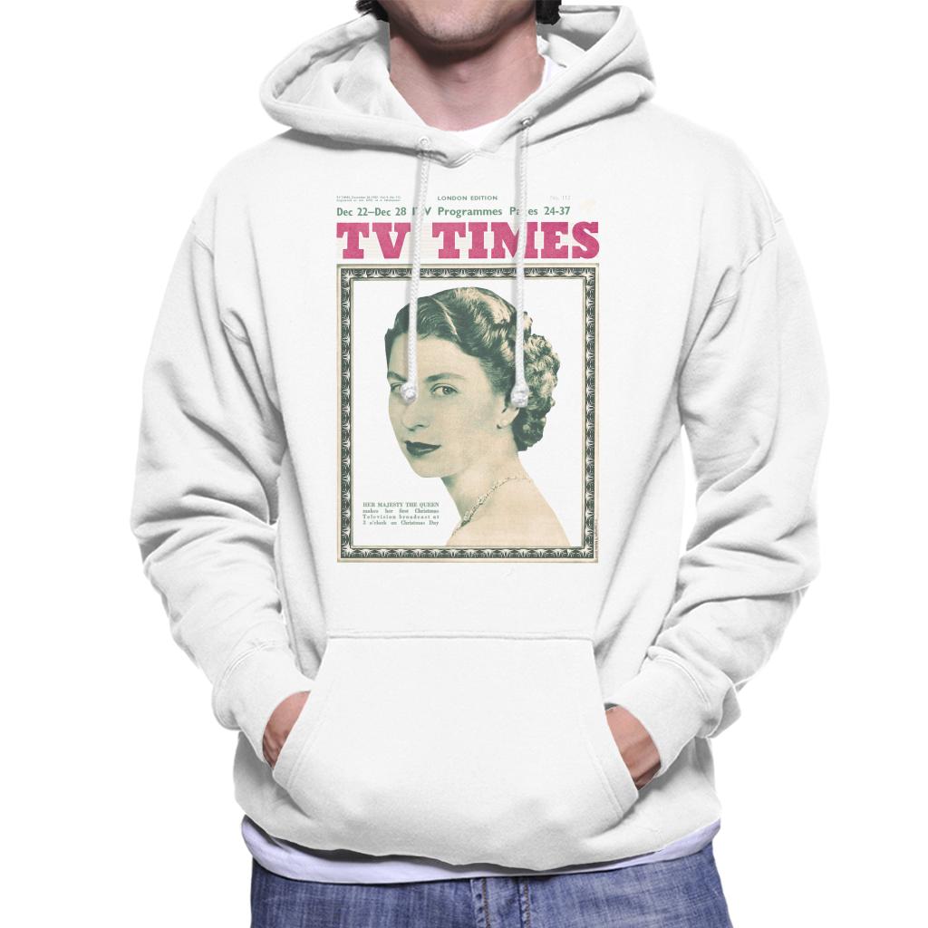 TV Times Queen Elizabeth II 1957 Cover Men's Hooded product image 1