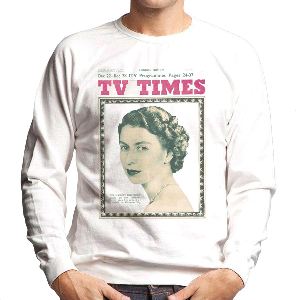 TV Times Queen Elizabeth II 1957 Cover Men's Sweatshirt product image 1