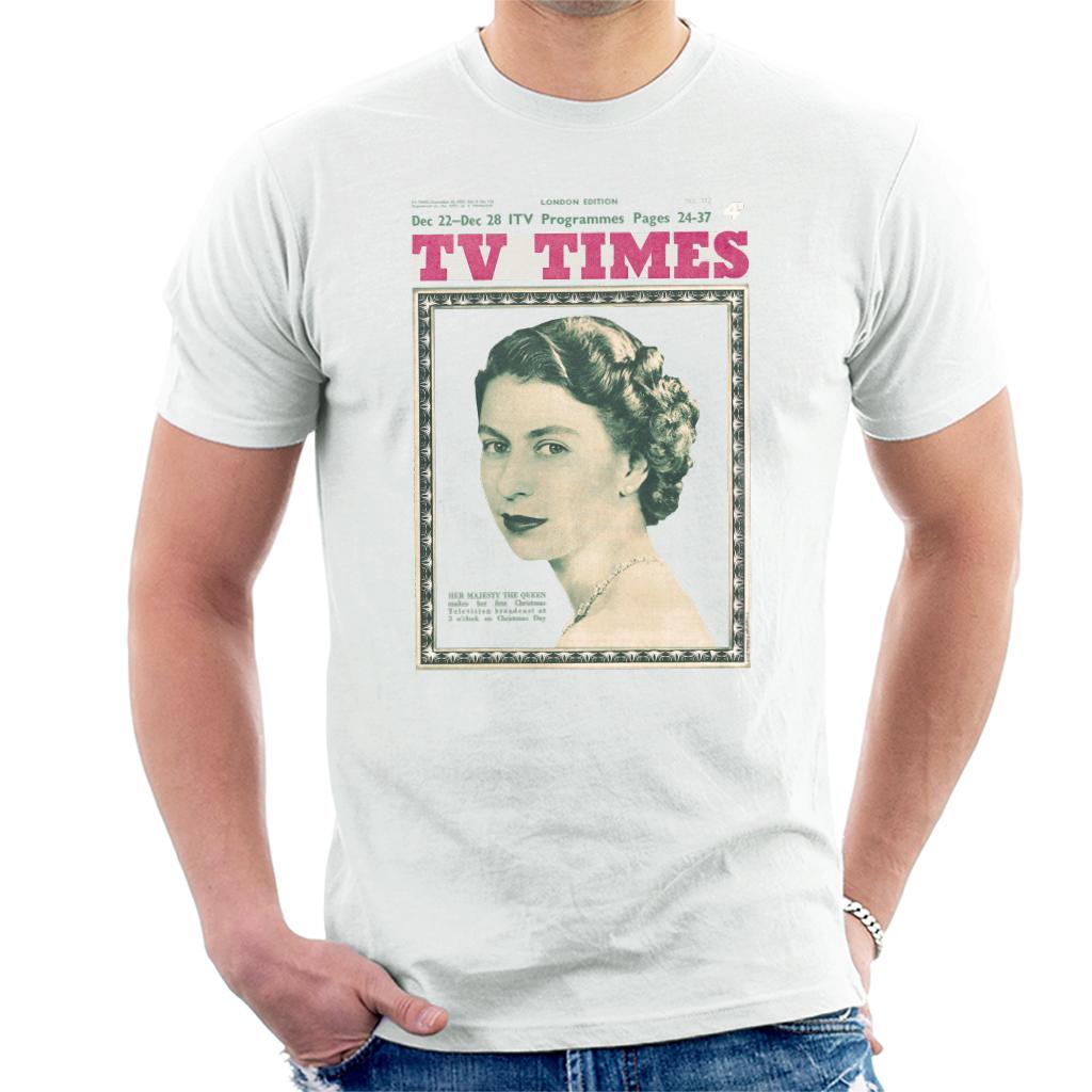 TV Times Queen Elizabeth II 1957 Cover Men's T-Shirt product image 1