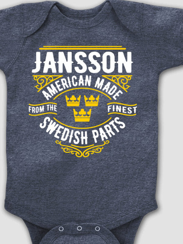 Swedish Parts : Printed Baby Bodysuits