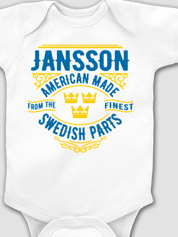 Swedish Parts : Printed Baby Bodysuits