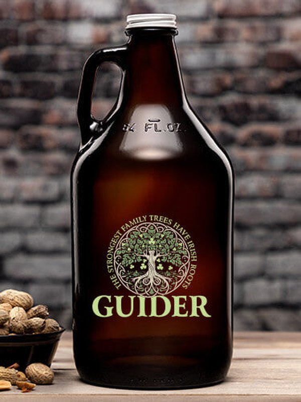 Irish Roots : Beer Growlers - Color Printed