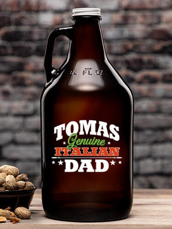 Italian Dad : Beer Growlers - Color Printed
