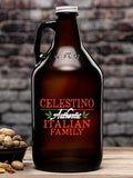 Italian Family : Beer Growlers - Color Printed