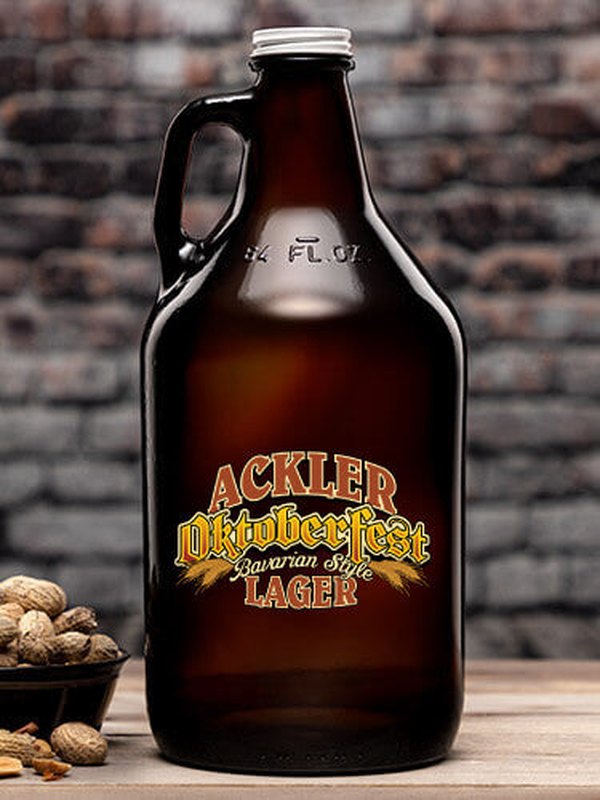 Oktoberfest Lager : Beer Growlers - Color Printed
