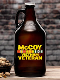 Vietnam Veteran : Beer Growlers - Color Printed