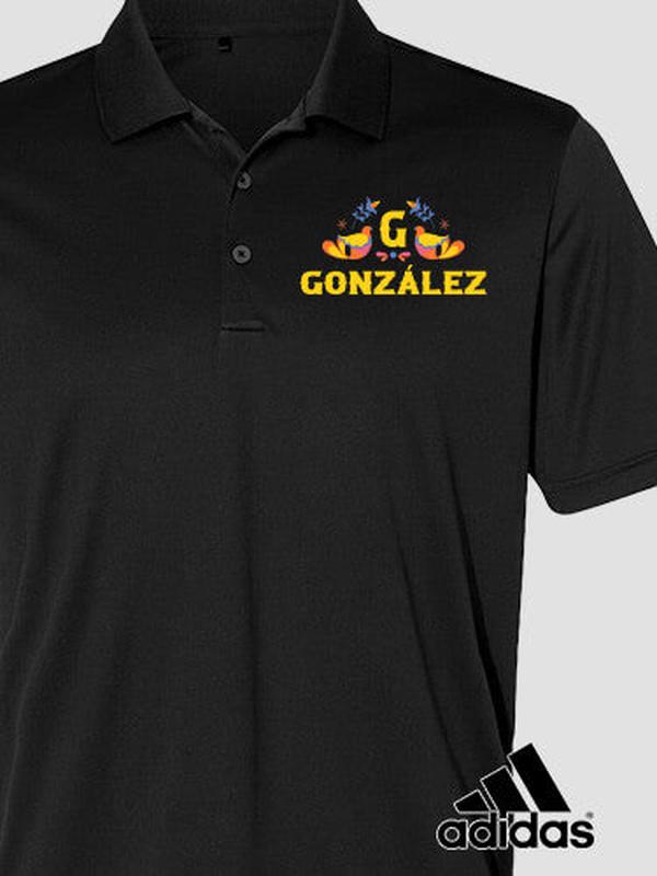 Hispanic Monogram : Embroidered Adidas® Polo Shirts product image 1