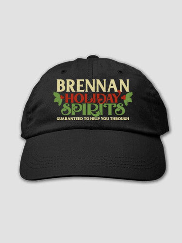 Holiday Spirits : Embroidered Baseball Hats