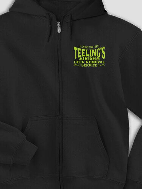 Irish Beer Removal Service : Embroidered Zip Hoodies product image 1