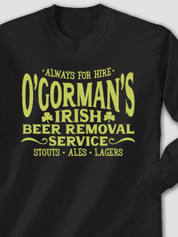 Irish Beer Removal Service : Printed Long Sleeves