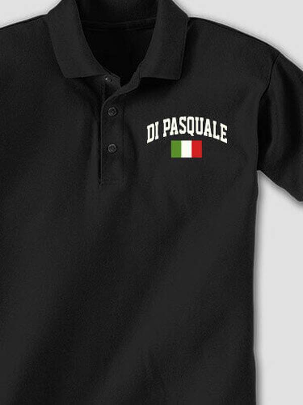 Italian Flag Varsity : Embroidered Polo Shirts product image 1