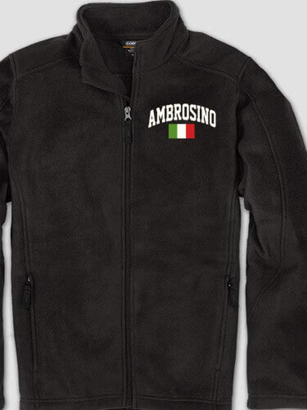 Italian Flag Varsity : Embroidered Fleece Jackets