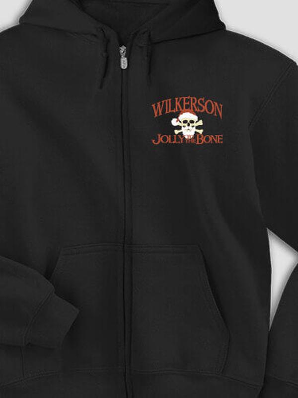 Jolly To The Bone : Embroidered Zip Hoodies product image 1