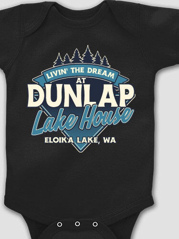 Livin' The Dream Lake House : Printed Baby Bodysuits