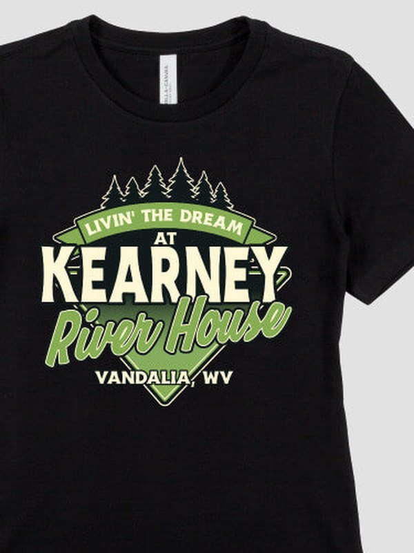 Livin' The Dream River House : Premium Printed T-Shirts