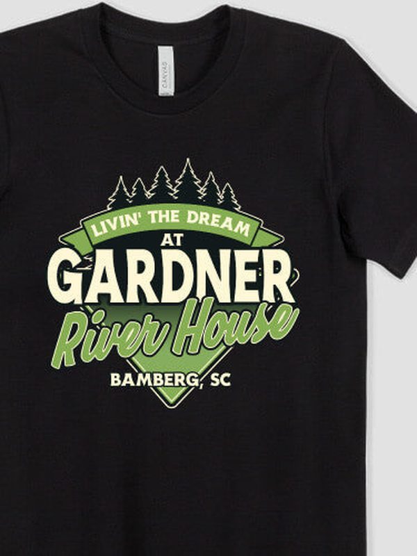 Livin' The Dream River House : Premium Printed T-Shirts