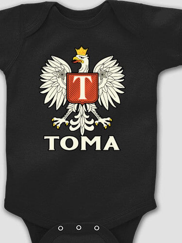 Polish Monogram : Printed Baby Bodysuits product image 1