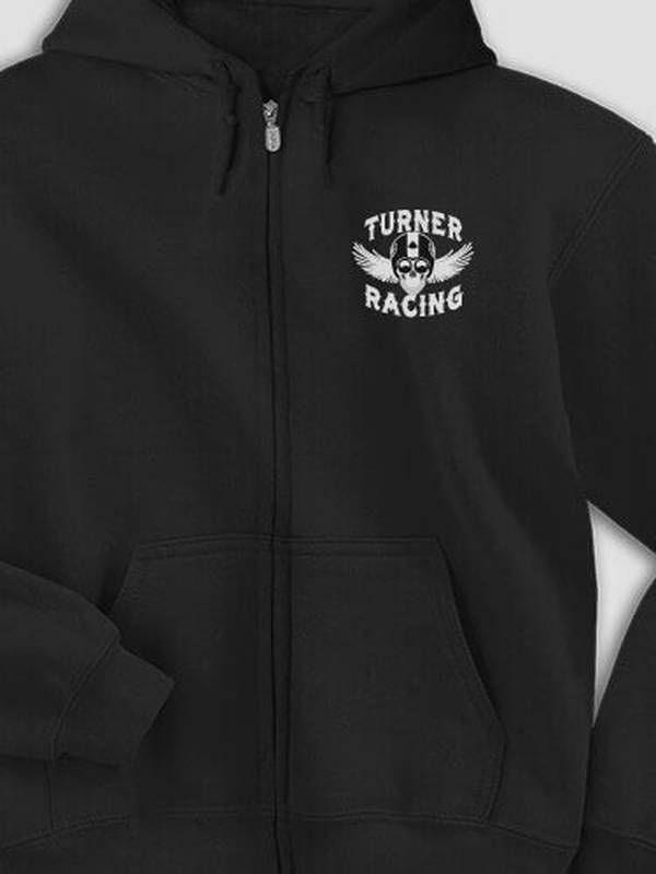Racing Skull : Embroidered Zip Hoodies product image 1