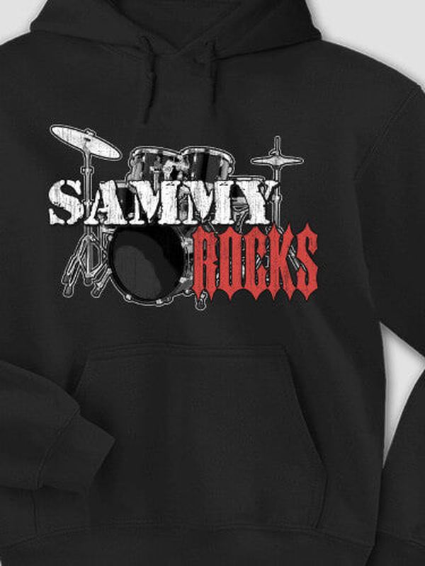 Rocks Drums : Printed Hoodies product image 1