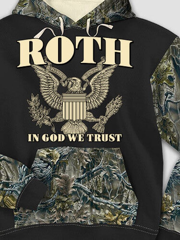 In God We Trust : Printed 2-Tone Camo Hoodies product image 1