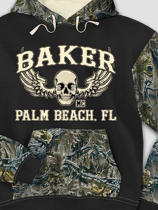 Motorcycle Club : Printed 2-Tone Camo Hoodies product image 1