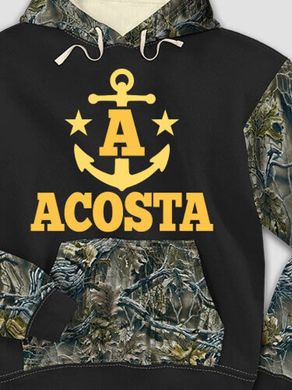 Nautical Monogram : Printed 2-Tone Camo Hoodies product image 1