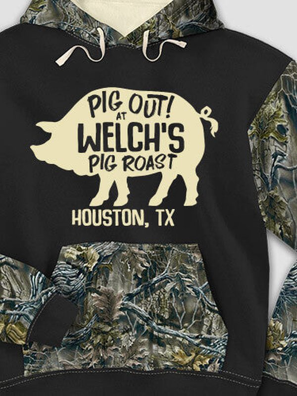 Pig Roast : Printed 2-Tone Camo Hoodies product image 1