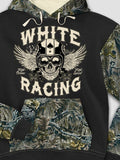 Racing Skull : Printed 2-Tone Camo Hoodies product image 1