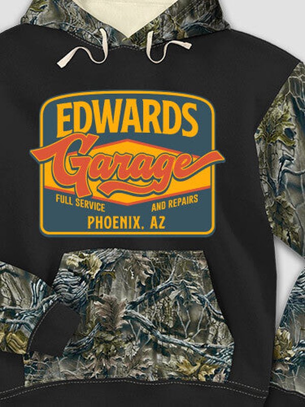 Retro Garage : Printed 2-Tone Camo Hoodies product image 1
