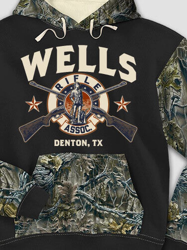 Rifle Association : Printed 2-Tone Camo Hoodies product image 1