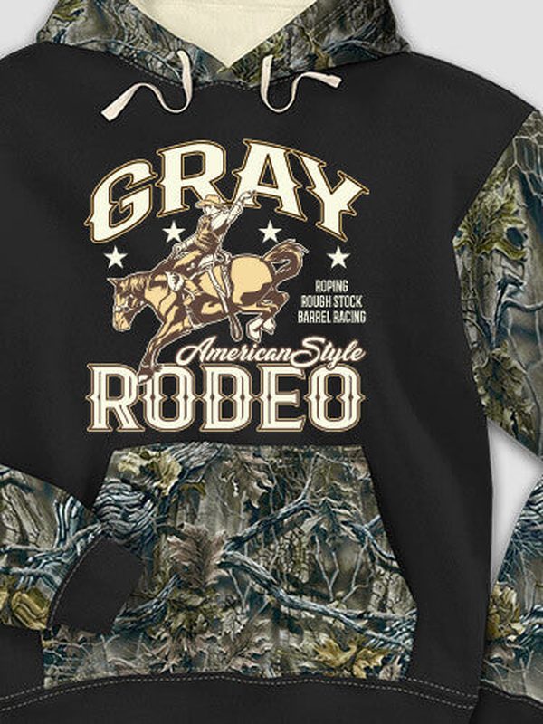 Rodeo : Printed 2-Tone Camo Hoodies product image 1