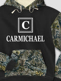Square Monogram : Printed 2-Tone Camo Hoodies product image 1