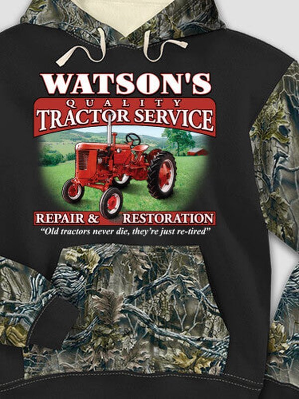 Tractor Service : Printed 2-Tone Camo Hoodies product image 1
