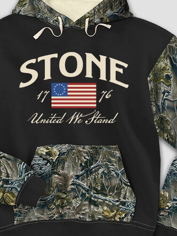 United We Stand : Printed 2-Tone Camo Hoodies product image 1