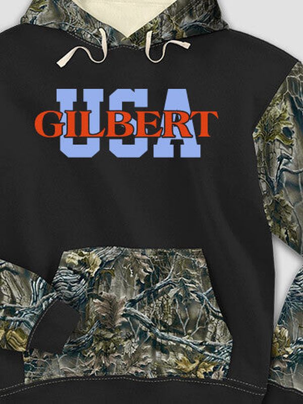 USA : Printed 2-Tone Camo Hoodies product image 1