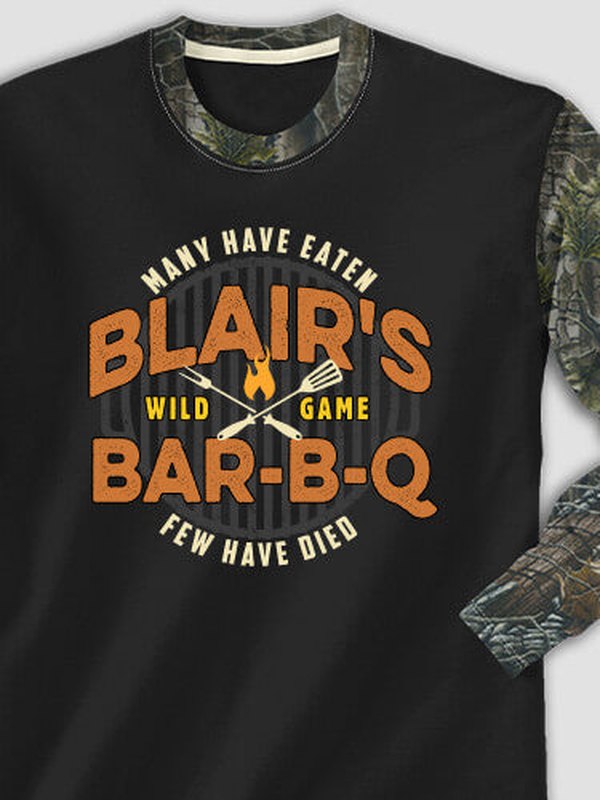 Wild Game Few Have Died BBQ : Printed 2-Tone Camo Long Sleeves