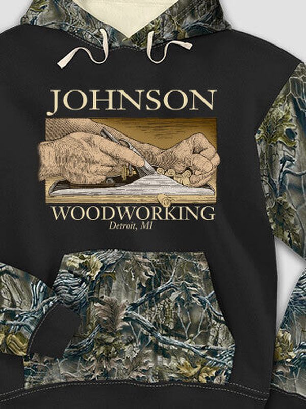 Woodworking : Printed 2-Tone Camo Hoodies product image 1