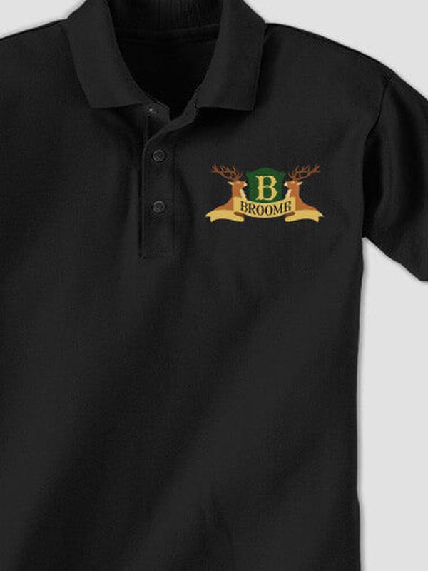 Stag Coat Of Arms : Embroidered Polo Shirts product image 1