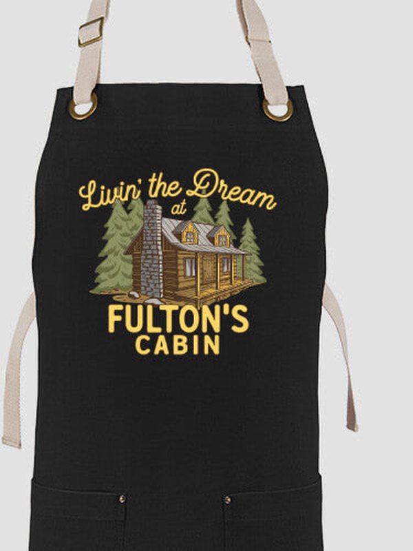 Livin' The Dream Cabin : Printed Canvas Work Aprons